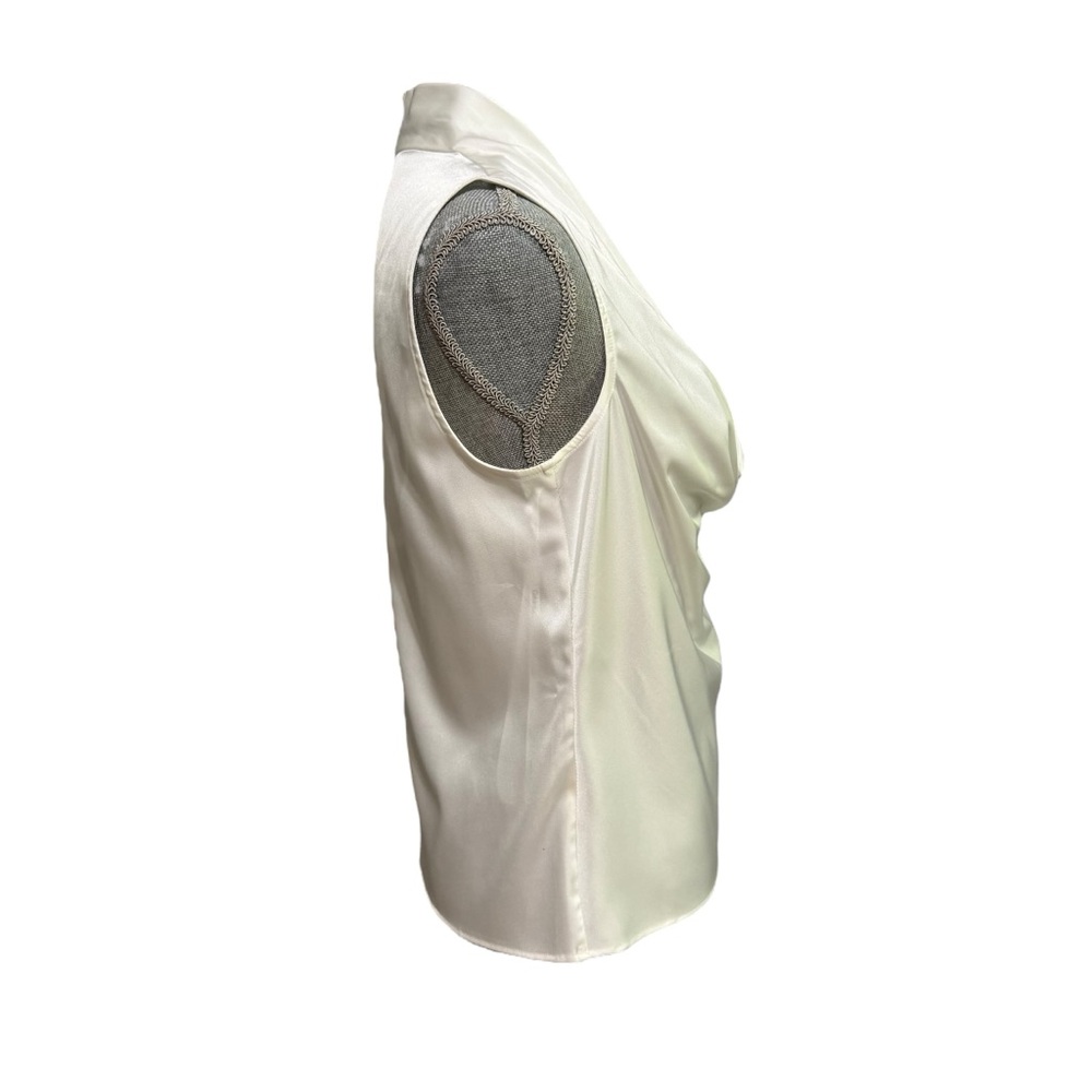 Calvin Klein Ivory Draped Sleeveless Top - Picture 2 of 7